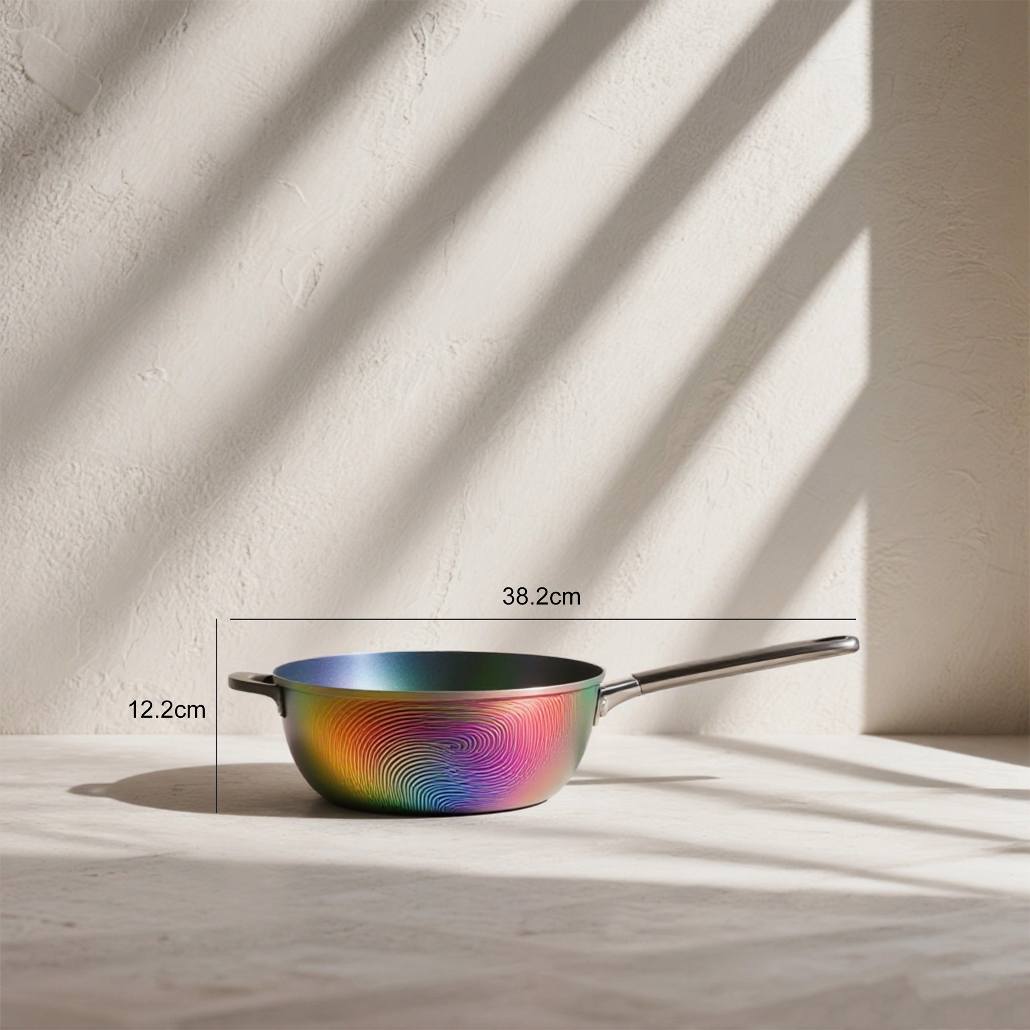 鉄フライパンの持ち手部分のアップ