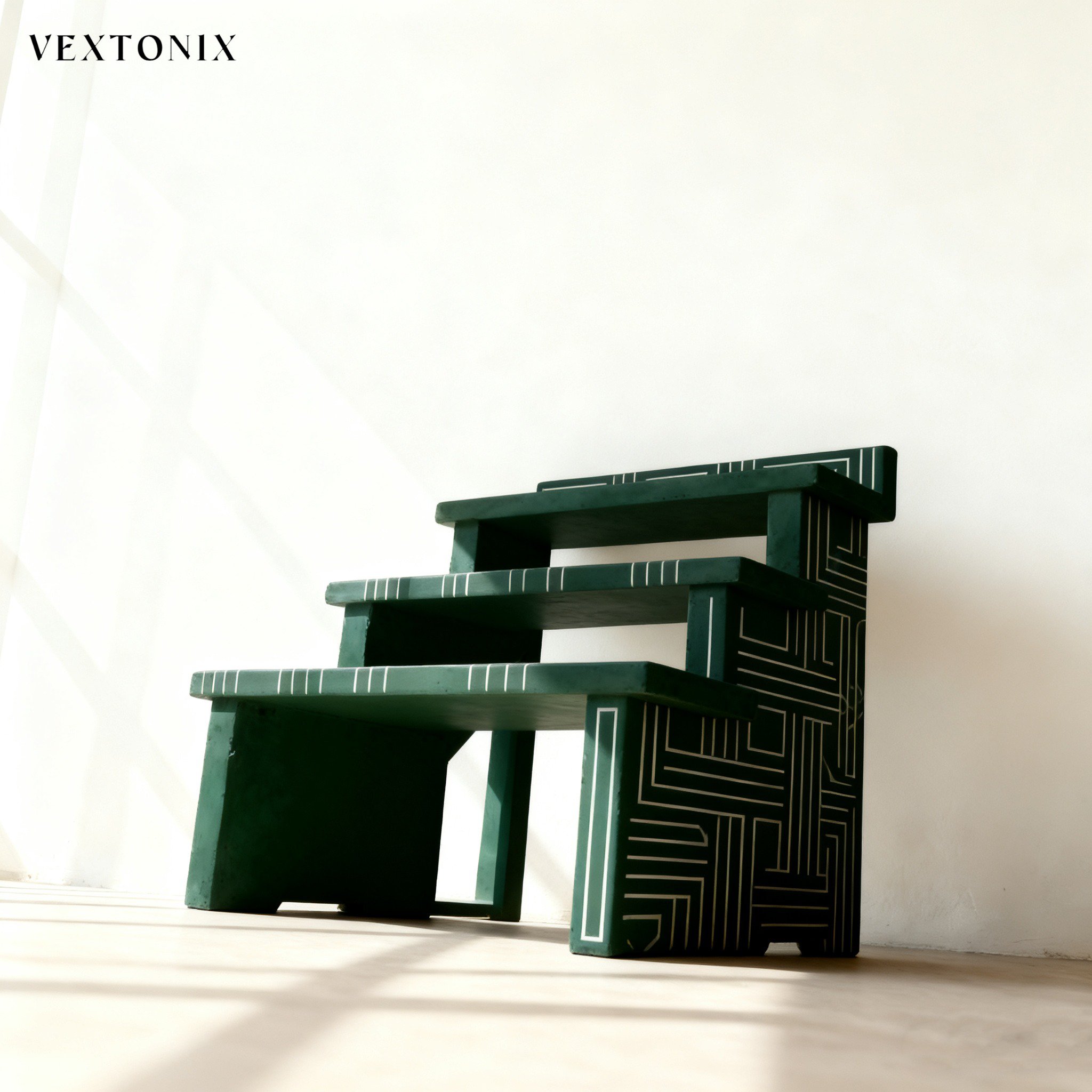 ชั้นวางต้นไม้ในสวนแบบบันไดหลายชั้น