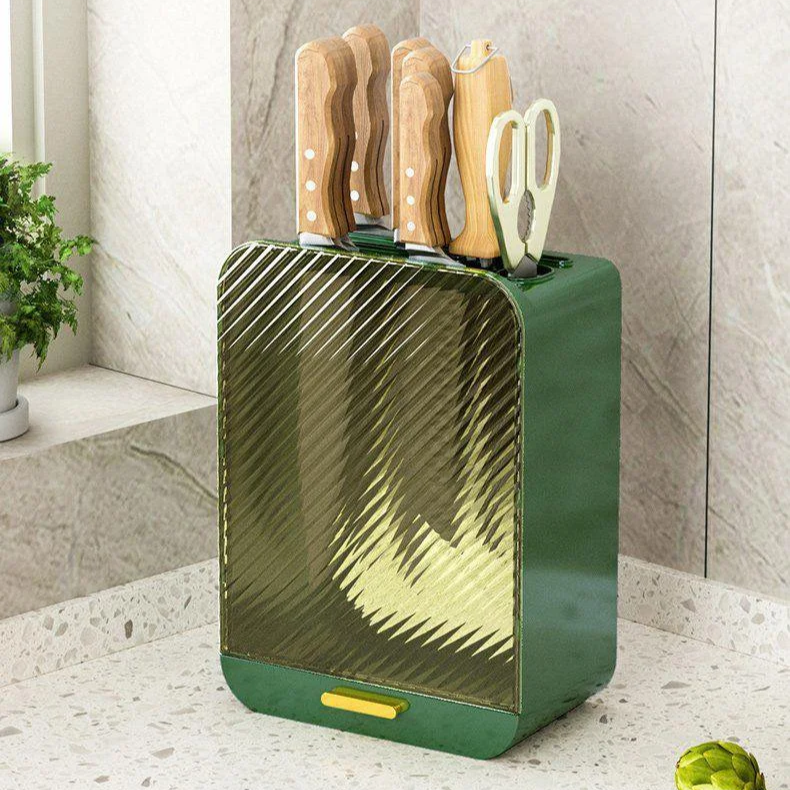 輕奢風台面菜刀刀座架子通用刀具收納盒