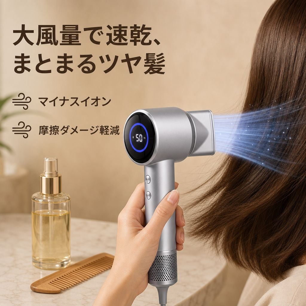家庭用マイナスイオンヘアケア高速ドライヤー