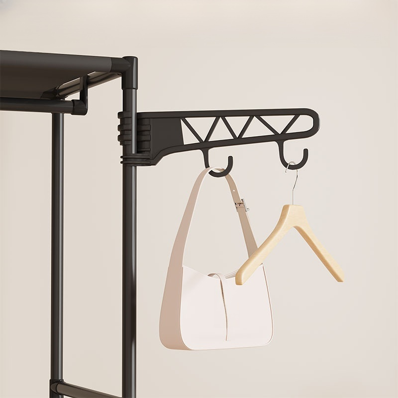 免釘安裝多用途落地衣架