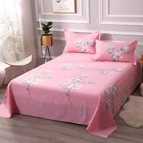 순면 퀸사이즈 침대 시트 3-in-1 세트 (시트+베개)