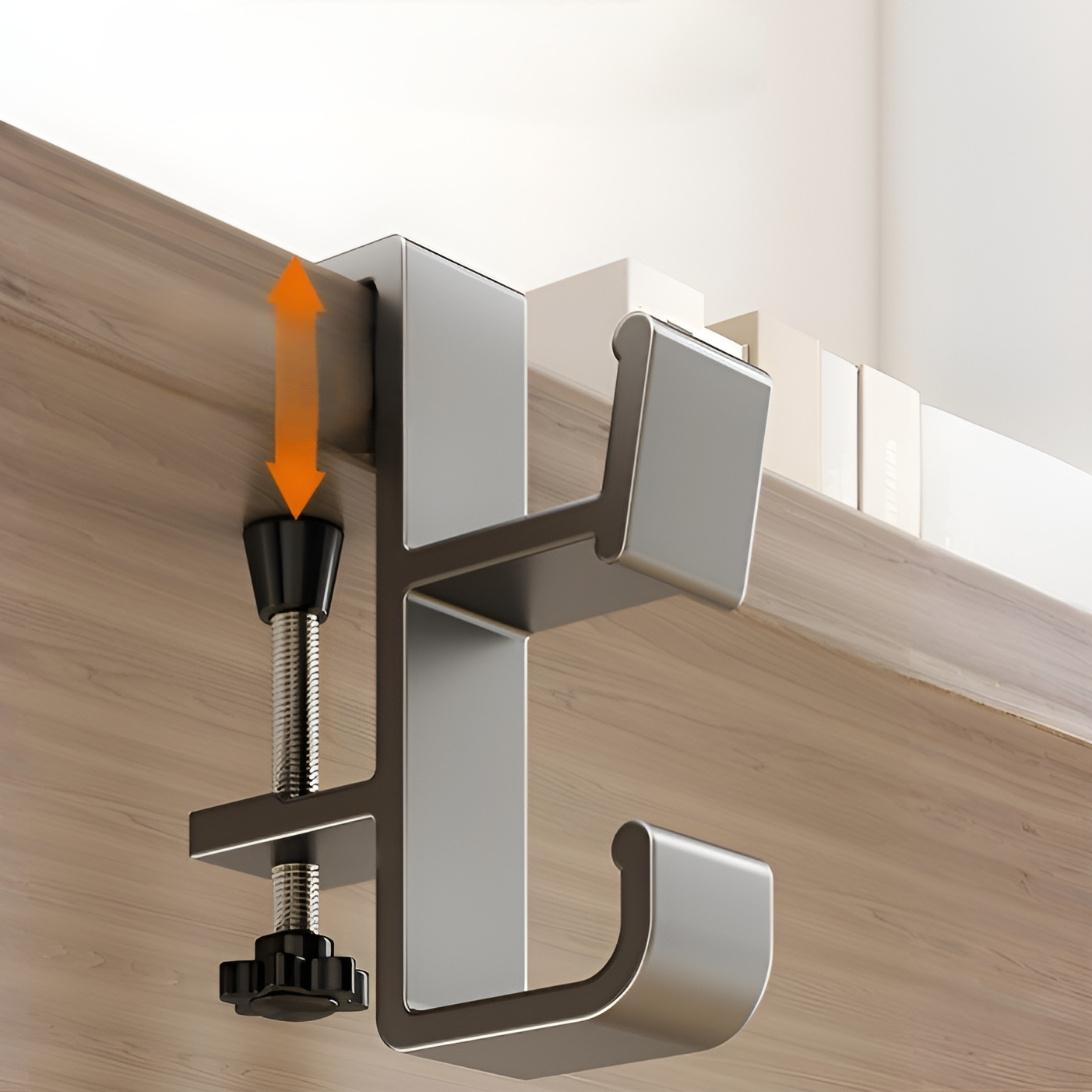 No-Drill Strong Load-Bearing Desk Side Hanging Bag Holder for Dormitory and Office