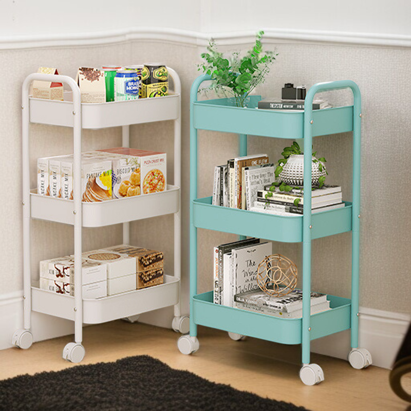 욕실 펀칭 패션 이동식 카트 선반 탄소강 그물 바구니 선반