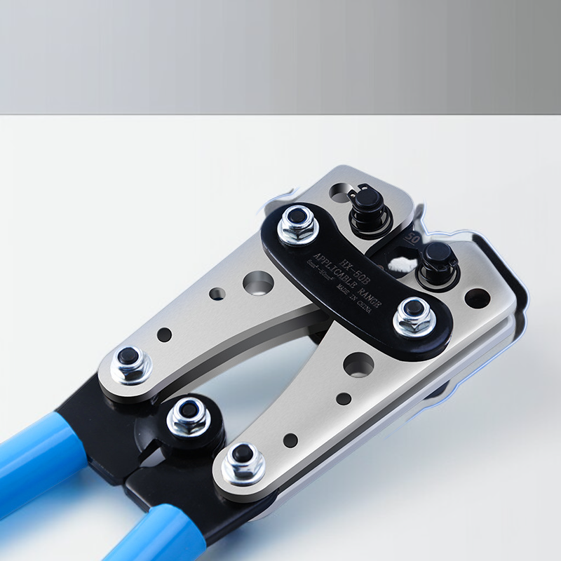 大型ケーブルカッター圧着セット 冷圧端子クランプ ノーズベア圧着プライヤー 裸圧着ケーブルカッター