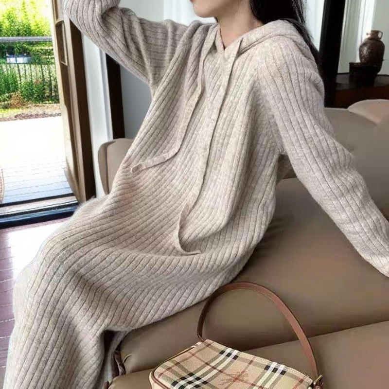連帽針織裙