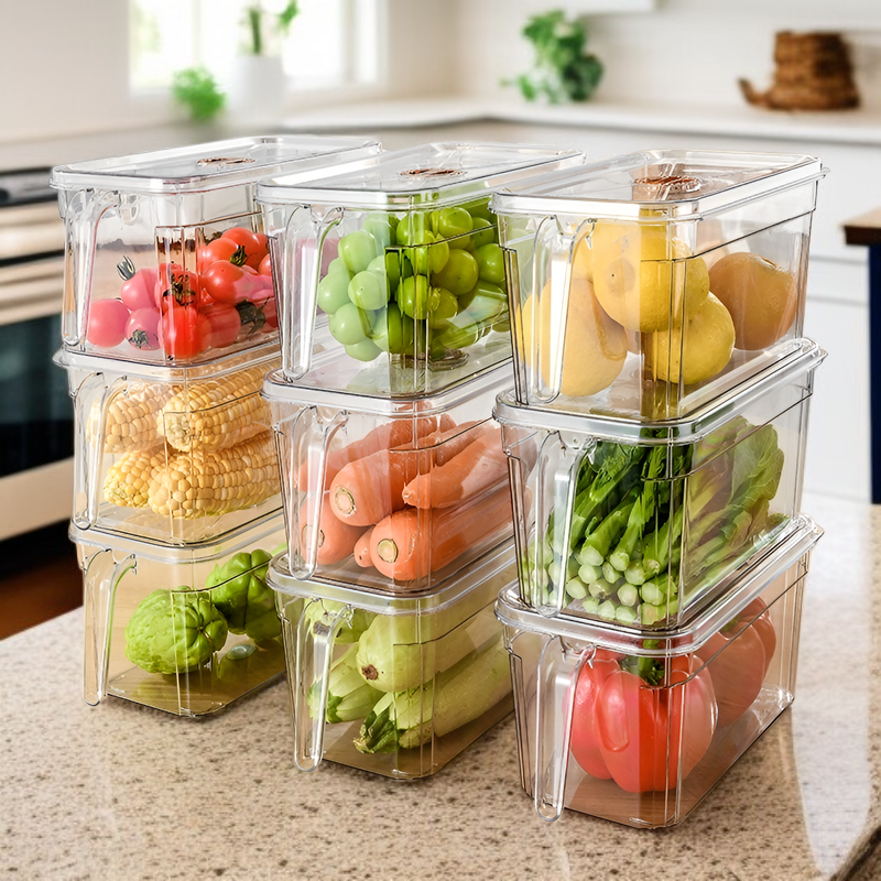 กล่องถนอมอาหารพลาสติกใสเกรดอาหารสำหรับแช่แข็ง