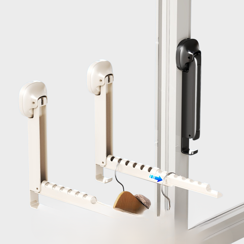 窗户挂衣架子免打孔晒衣神器家用折叠晾衣架