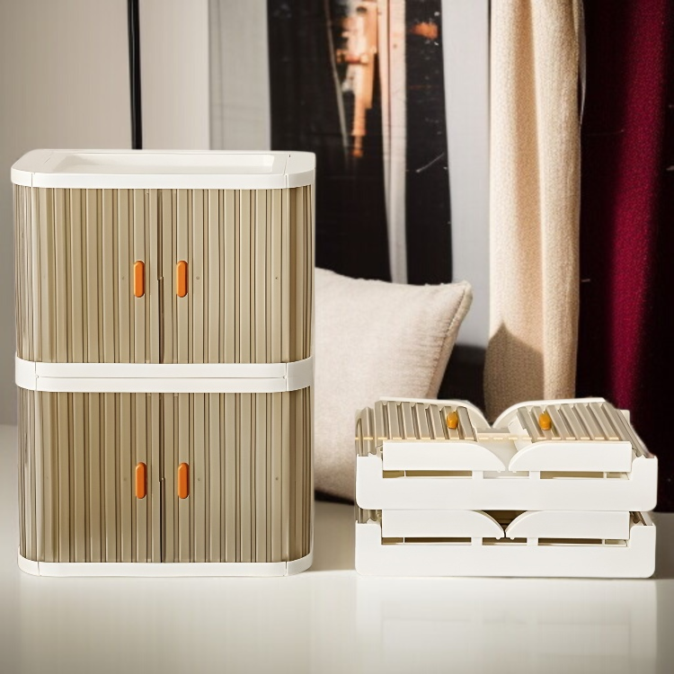거실 수납함 정리 화장품 수납함 탁상 수납함 레이어드 책상 잡동사니 방진 접이식 수납함