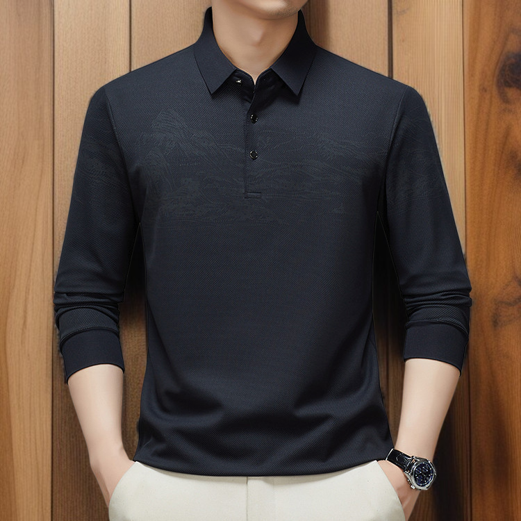 남자 캐주얼 긴팔 셔츠 비즈니스 캐주얼 터틀넥 긴팔 셔츠 남자 긴팔 티셔츠 남자 비즈니스 긴팔 셔츠