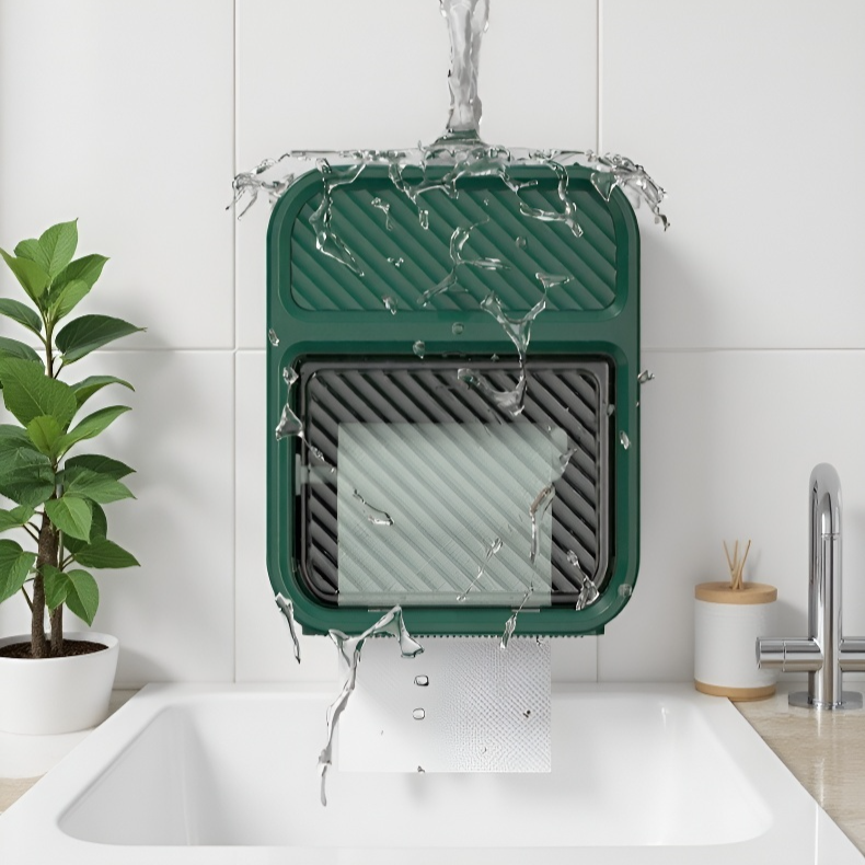 화장실 방수 벽걸이 휴지통 롤지 펀치프리 화장실 휴지통 선반 화장실 롤지 케이스