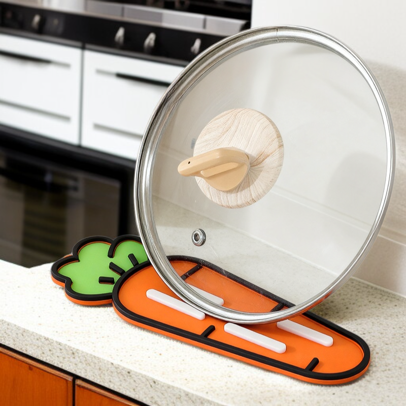 당근 실리콘 냄비뚜껑 수납 매트