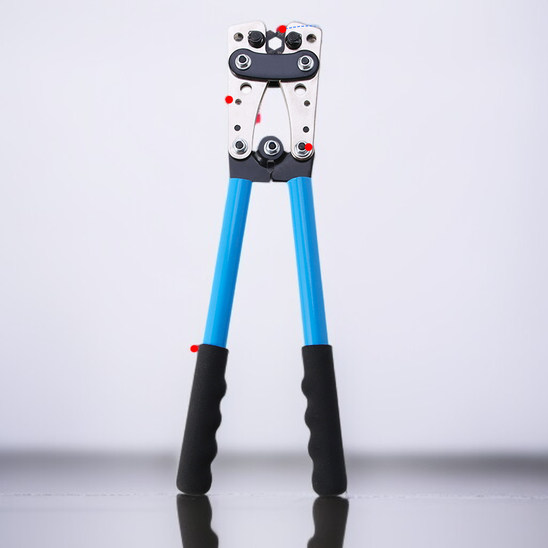 大型ケーブルカッター圧着セット 冷圧端子クランプ ノーズベア圧着プライヤー 裸圧着ケーブルカッター