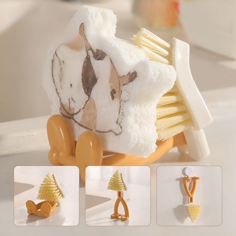 Foldable No-Dead-Angle Triangle Cleaning Brush