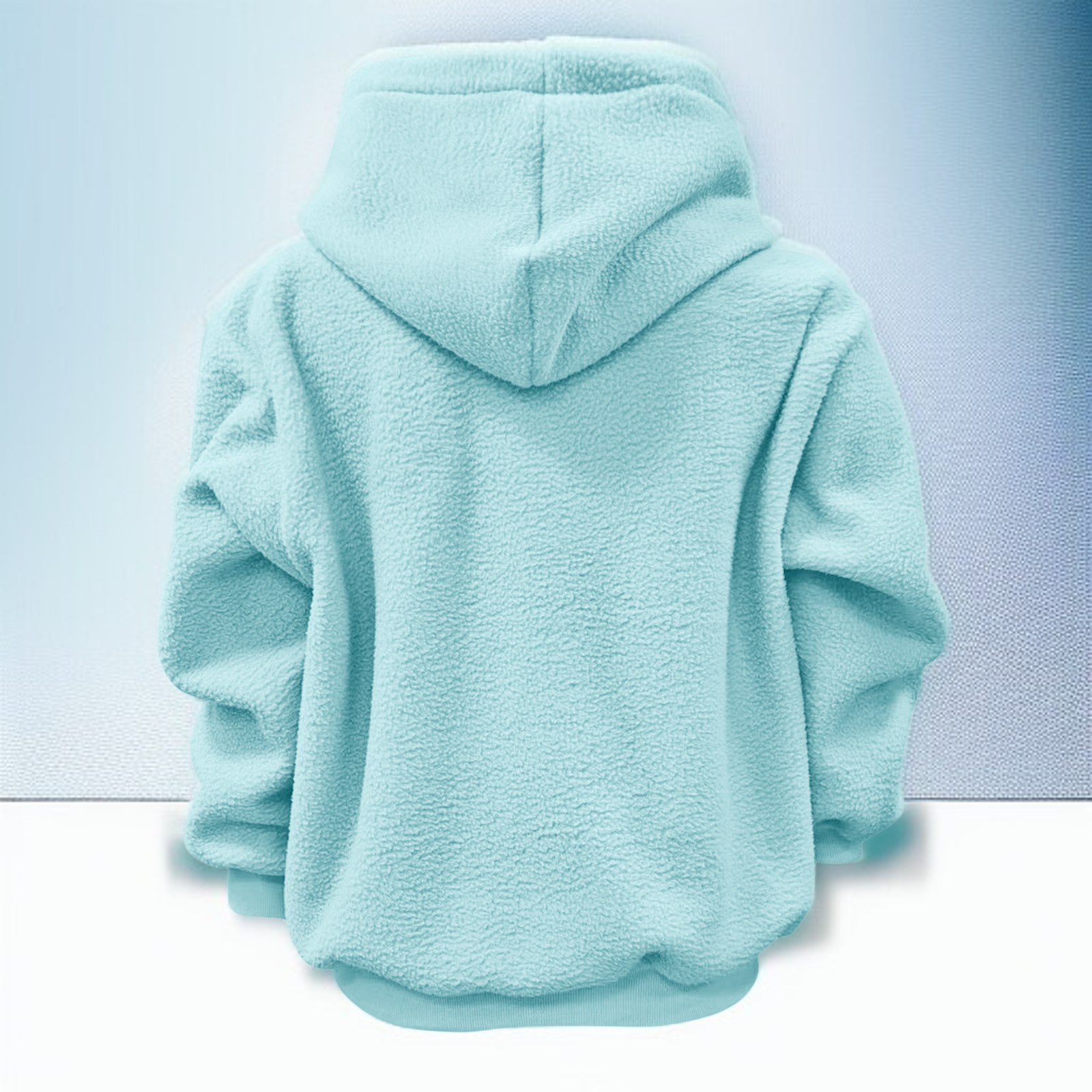 트렌디한 여성 단색 후드 풀오버