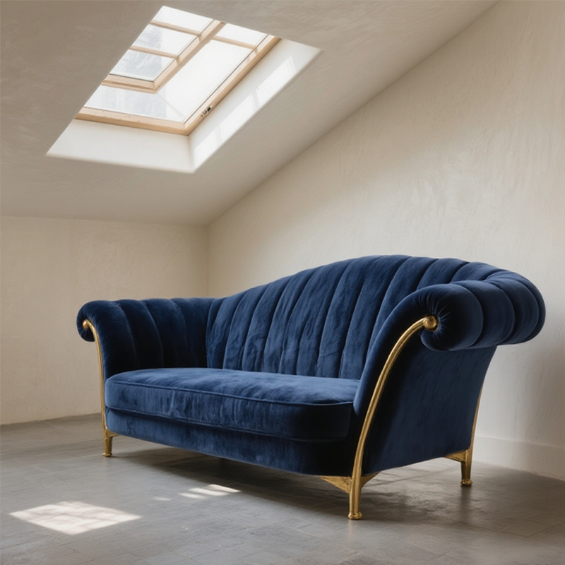 シンプルでスタイリッシュな二人掛けソファ