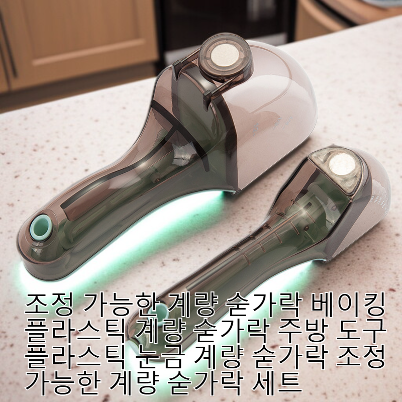 플라스틱 눈금 계량스푼 조절형 계량스푼 세트