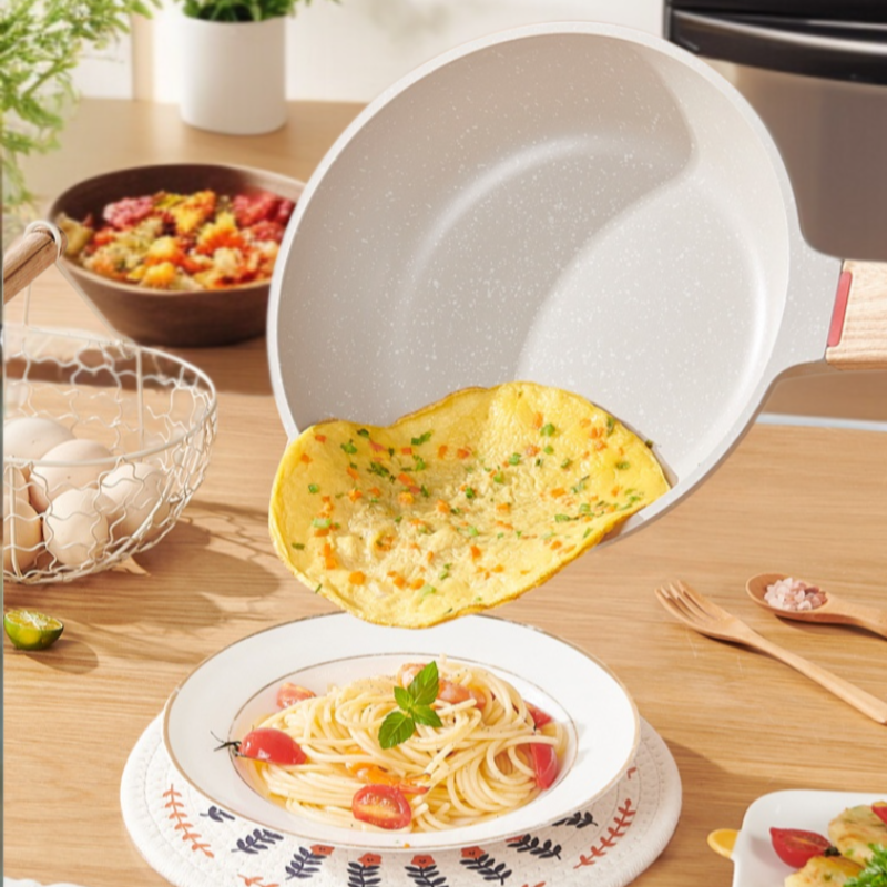 メディカルストーンミルクポットセットノンスティックポットスープポット家庭用離乳食サプリメントポットユニバーサルフライパンダイカスト食品サプリメントポット