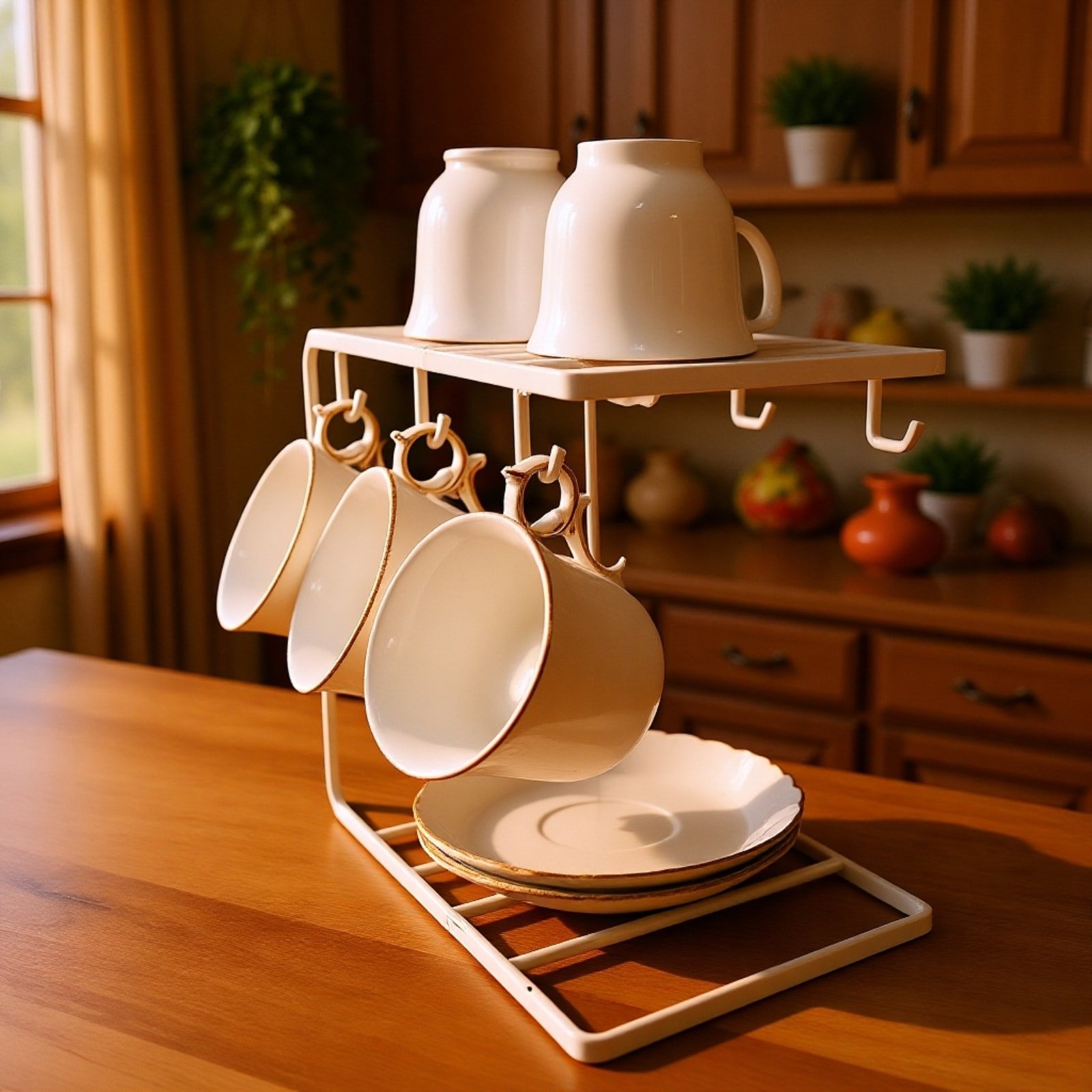 カップホルダー収納ラック 水切りカップ仕切りラック