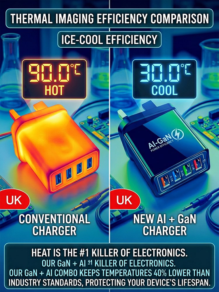 Triple Your Phone Lifespan. Smart 4-Port Charger. Pro Power Tech. 50% Off Today.