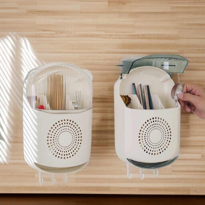 패션 벽걸이 수저 수납함 다용도 주방선반 패션 홈 수저통