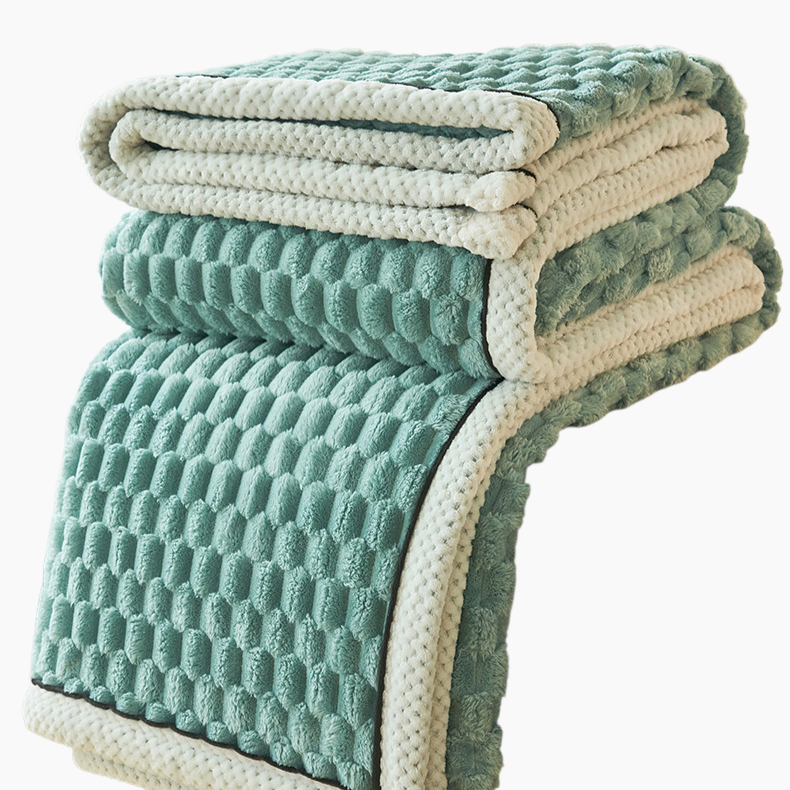 모자 벨벳 우유 두꺼운 양면 담요 고그램 덮개 담요 융단