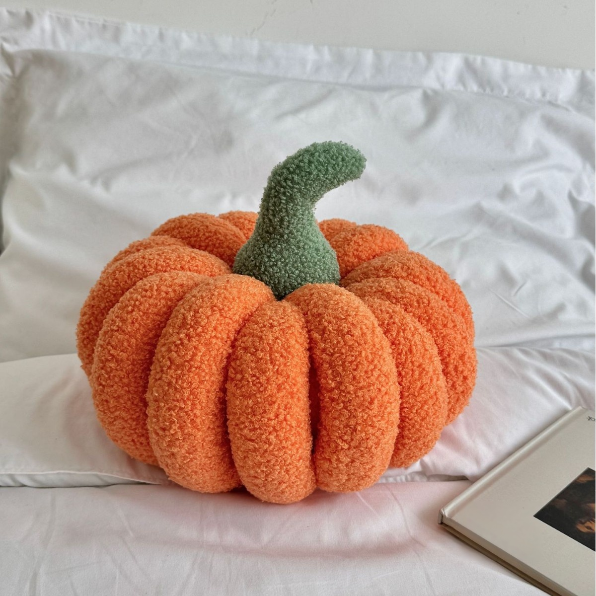 Cute Pumpkin Plush Throw Pillow Halloween Decor