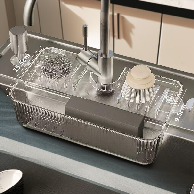 싱크대 흡착 선반 설거지 브러시 수납 거치대