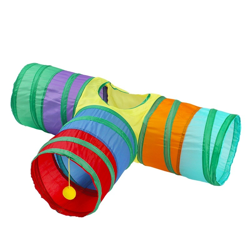 Pet Cat Three-way Tunnel Toy Straight Tent