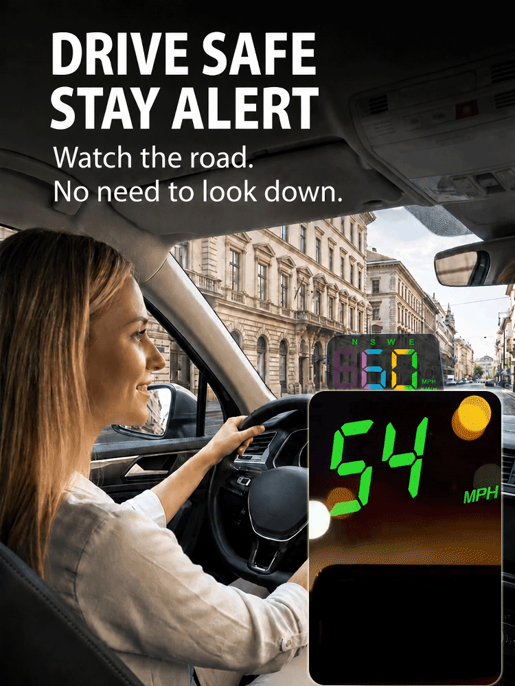 Large Font Clear Color Car HUD Display