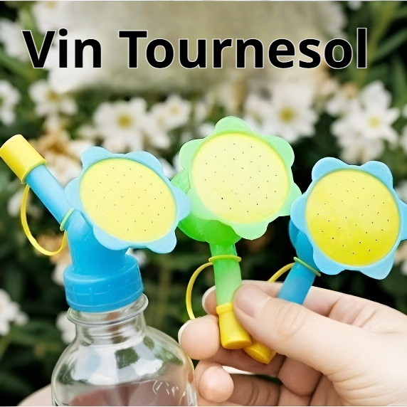 Pommeau d'arrosoir double tête tournesol
