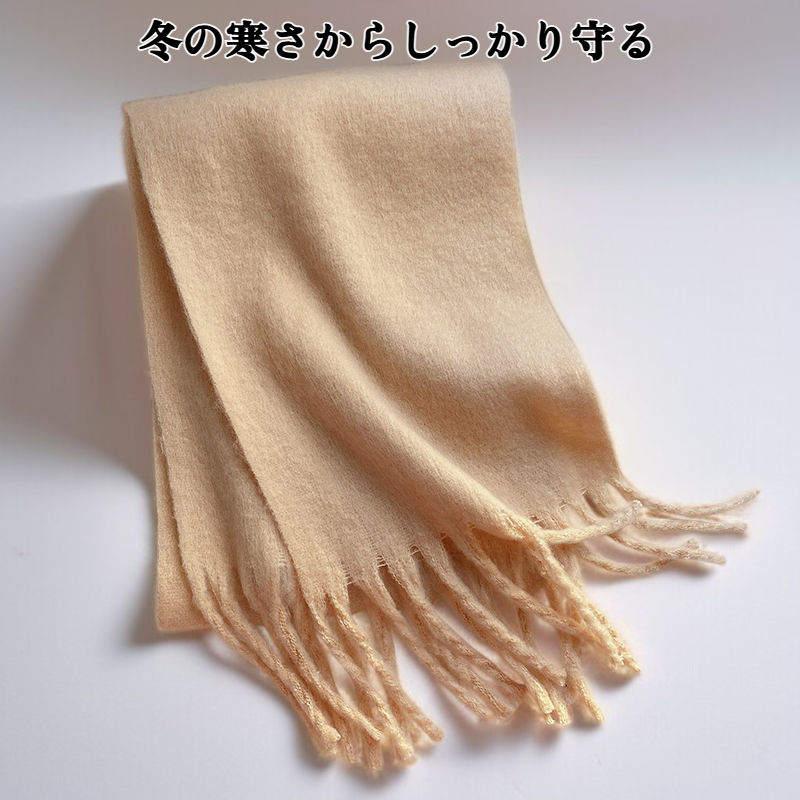 冬のモノクロの豪華な厚手の快適なスタイルの暖かいスカーフ