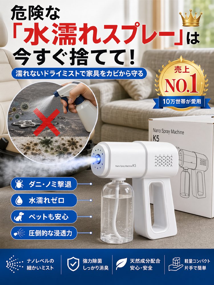 【ブルーライト除菌】ナノレベル除菌ミストスプレー