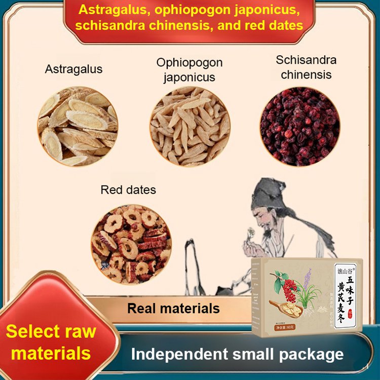 Antiperspirant and spleen-strengthening Schisandra chinensis, Astragalus and Ophiopogon japonicus he