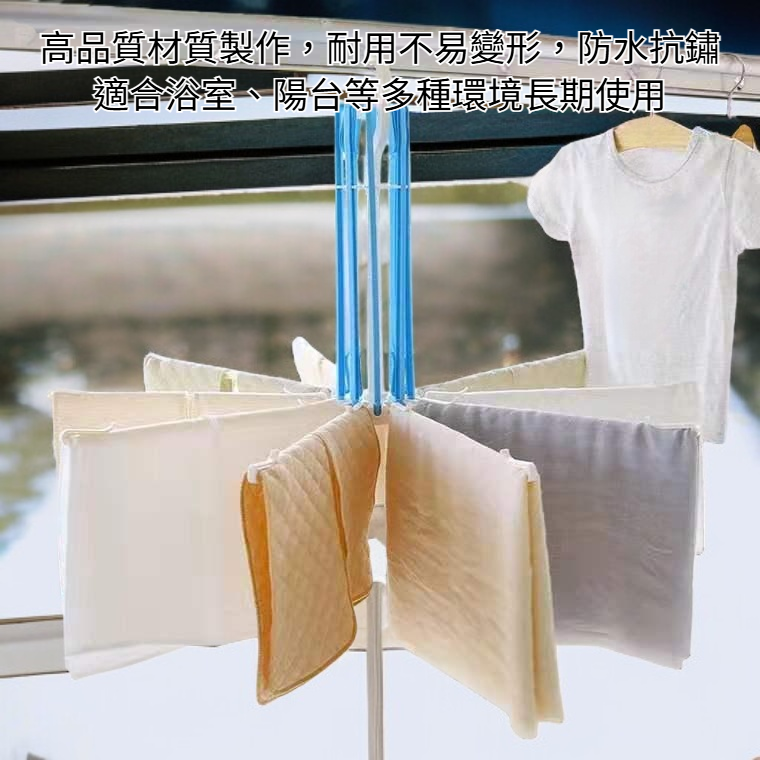 繖形20夾旋轉防風毛巾架主圖