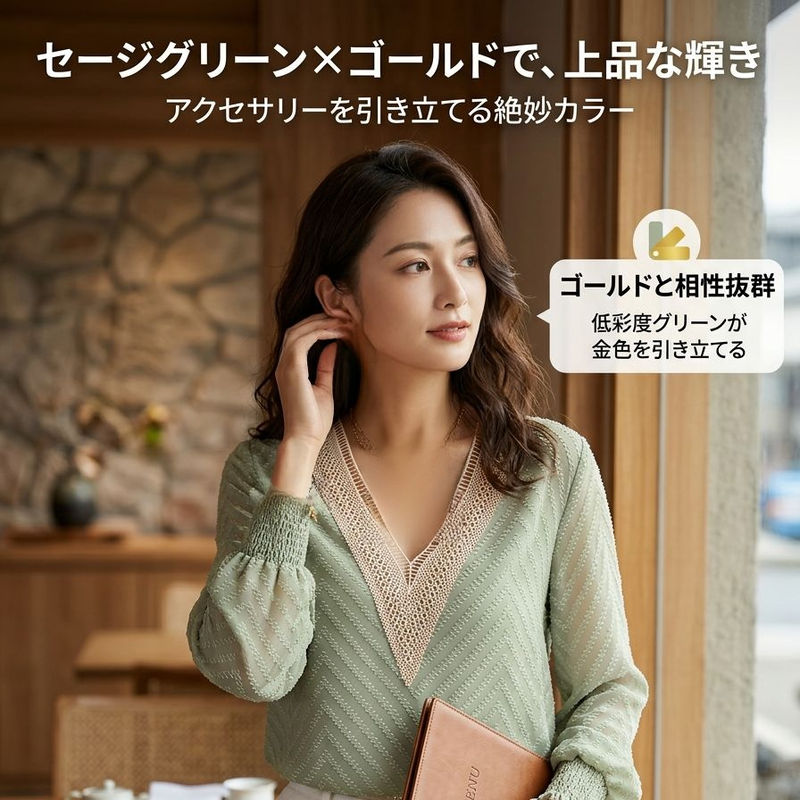 レディース気質長袖シャツVネックファッショントップス