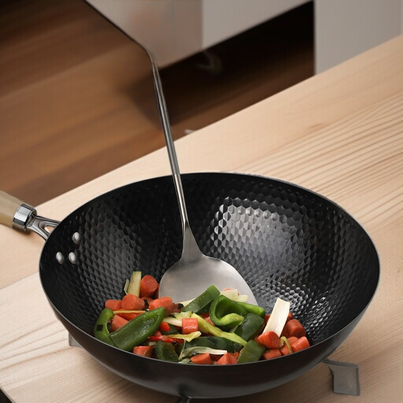 가정용 숙철 무코팅 볶음냄비 전통 가마냄비 무접착 후라이팬 후라이팬 무코팅 가마냄비 레인지