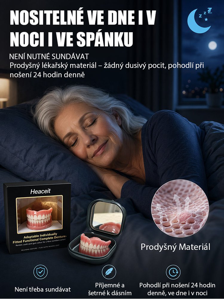 Přenosná krabička na náhradní zubní protézy