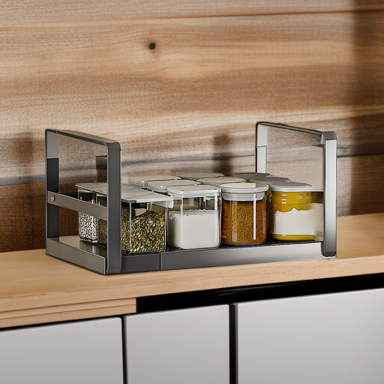 세련된 디자인의 접이식 주방 선반