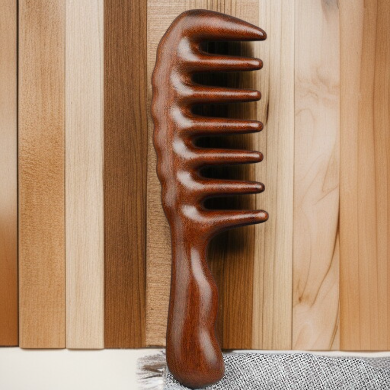 幅広で厚みのある経絡マッサージコーム