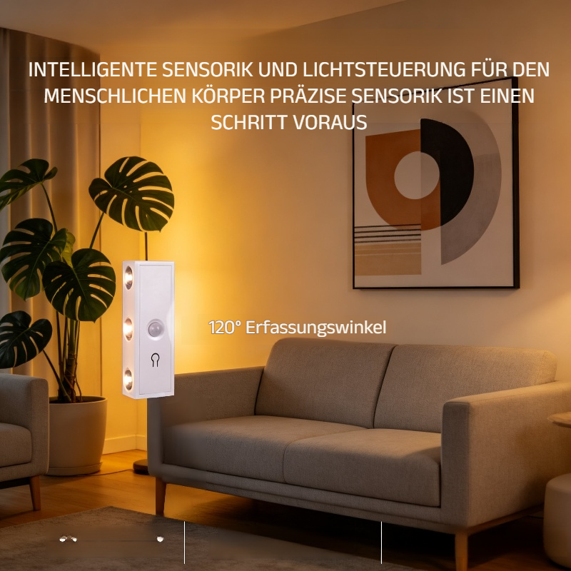 Magnetische Wandleuchte mit Bewegungssensor