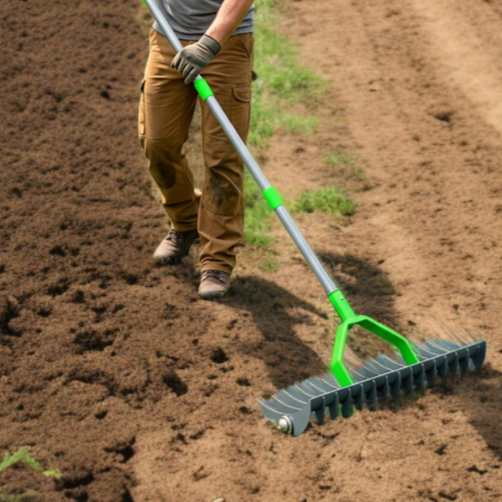 Soil Loosening Manganese Steel Rake - Your Gardening Helper