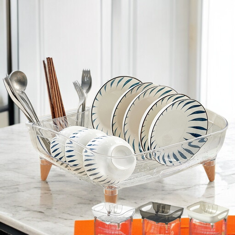 일본식 다용도 그릇선반 플라스틱 수납함 싱크대 수납선반 물빠짐 그릇선반 파티션 수납 그릇 접시 그릇 바구니