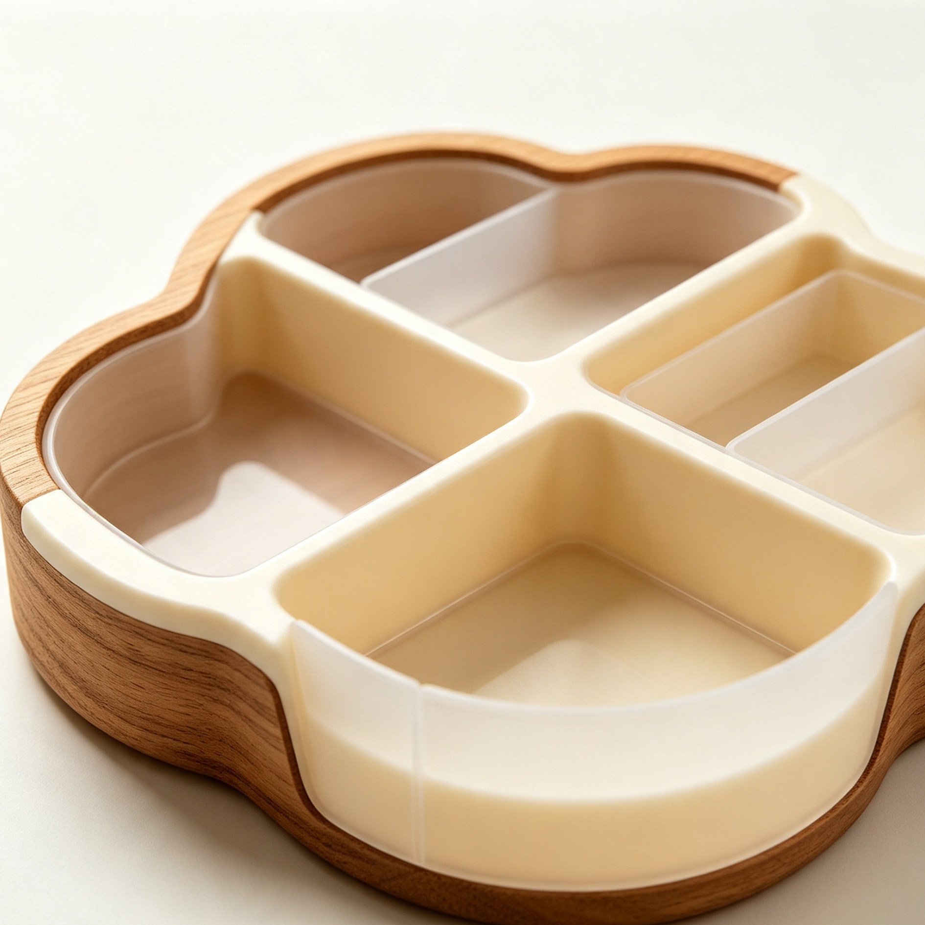 Cloud-shaped compartment storage tray