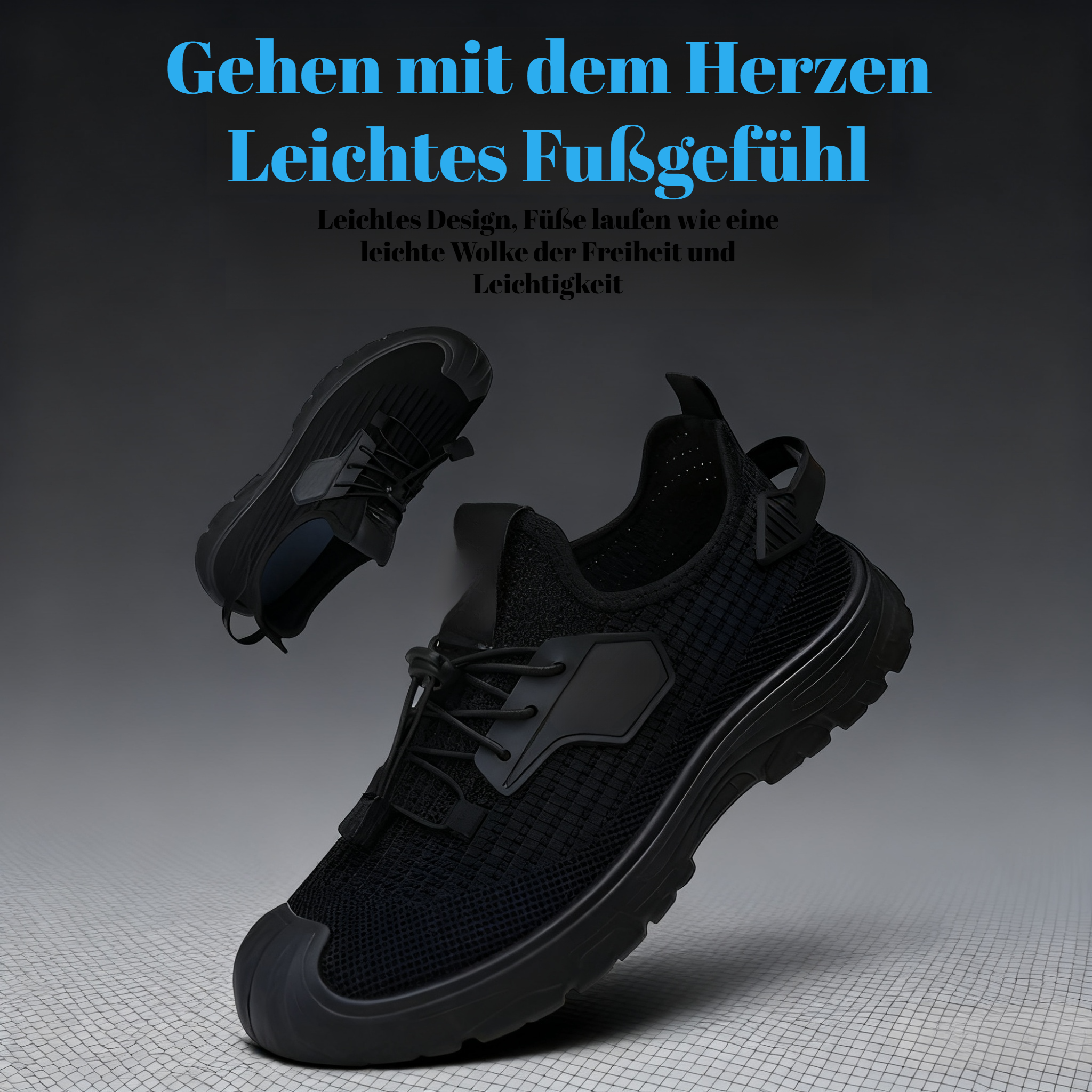 Herren Mesh-Schuhe, atmungsaktiv, weiche Sohle, rutschfest, für Mittel- und Senioren