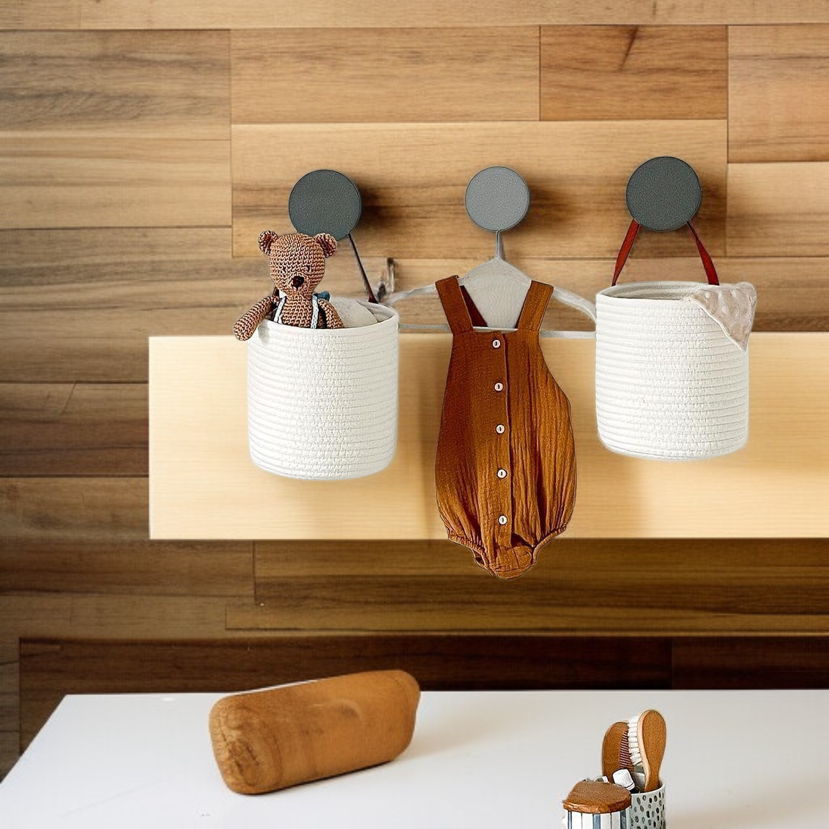 折りたたみ可能な収納バスケットの使い方