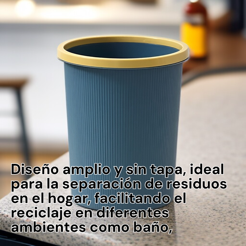 Contenedor de basura grande sin tapa para hogar, cocina, baño y sala de estar
