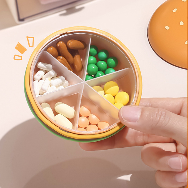 かわいいハンバーガー型収納ボックス お菓子やコスメの整理に