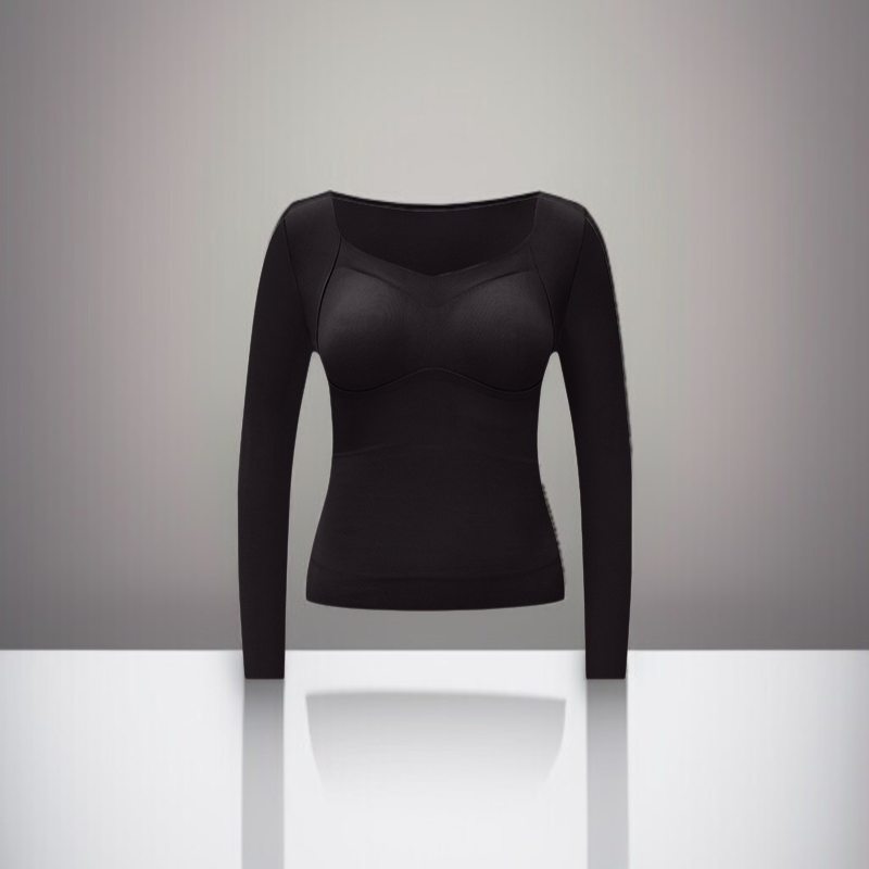 女士帶胸墊發熱保暖打底衫