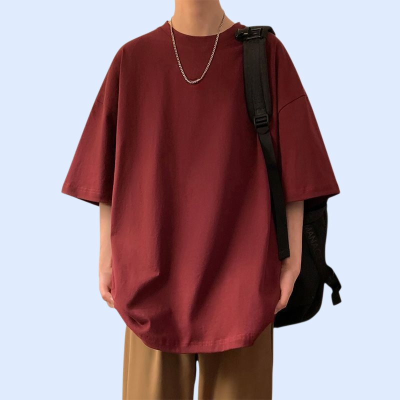 สื้อยืดผู้ชายแขนสั้นผ้าฝ้ายแท้ 100% แบรนด์แฟชั่น แมทช์ง่าย